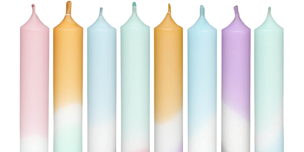 Stabkerzen Dip-Dye handgetaucht