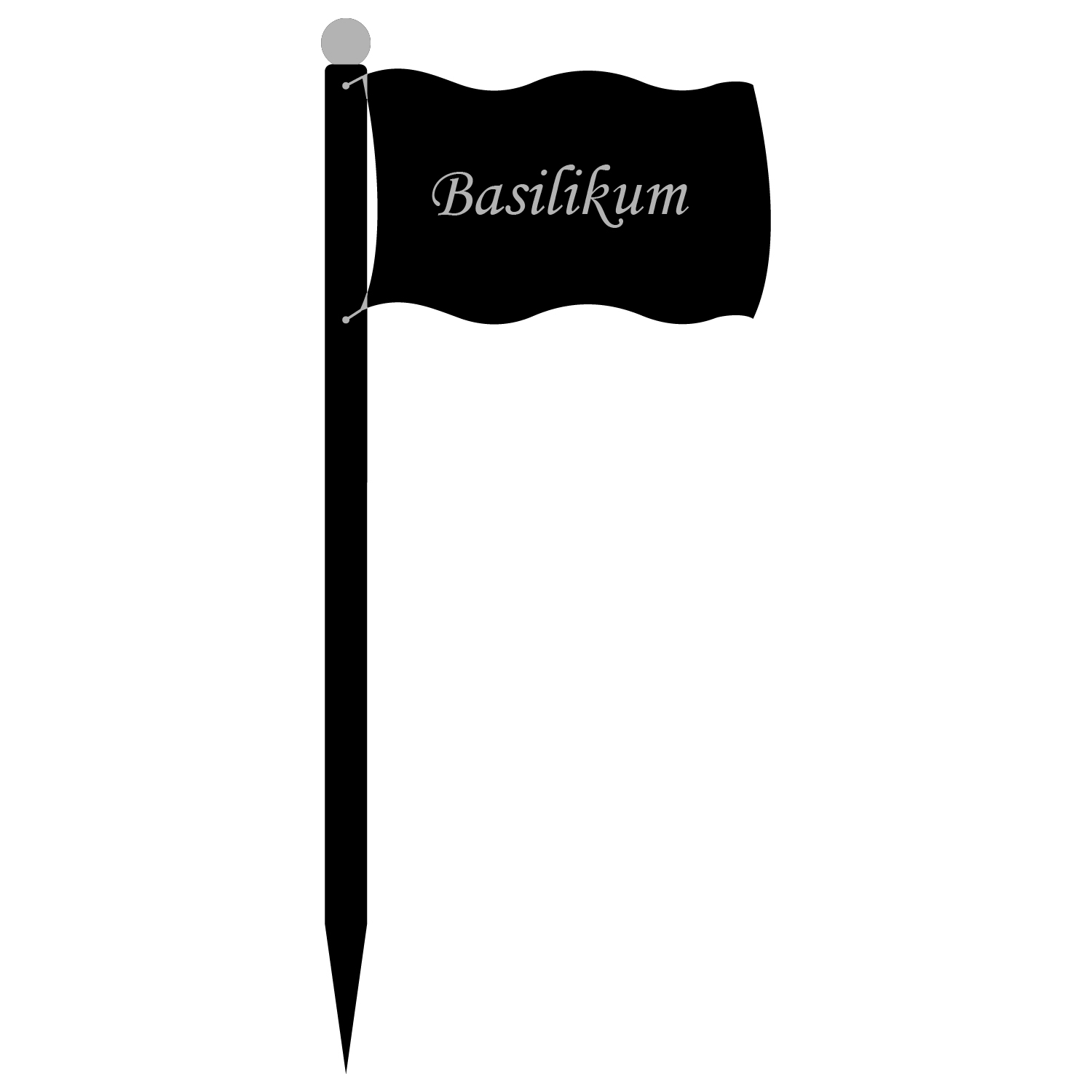 Pflanzschild Fahne schwarz